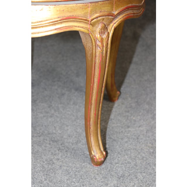French Louis XV Style Giltwood Swivel Vanity Bench by Auffray For Sale - Image 11 of 12