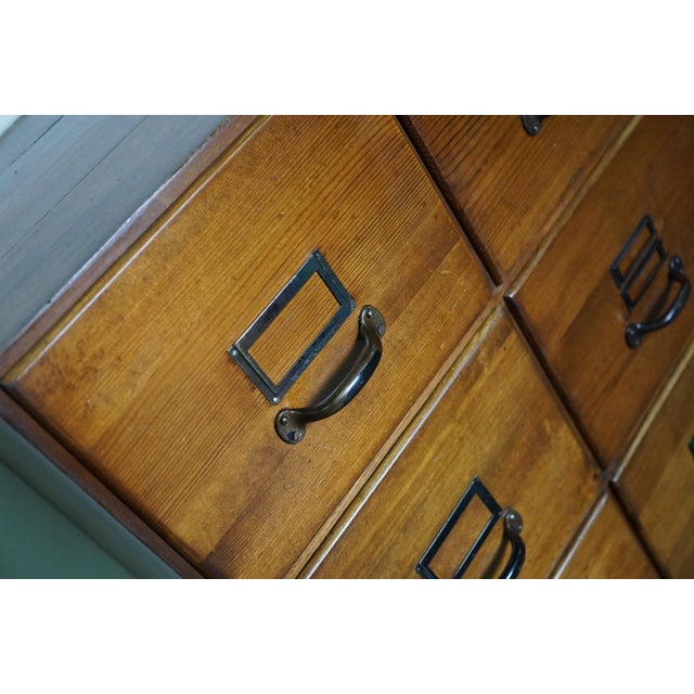 1950s Vintage German Pine Apothecary Cabinet, 1950s For Sale - Image 5 of 18