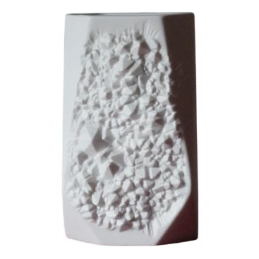 Vintage German Vase in Biscuit Porcelain from AK Kaiser, 1960s For Sale