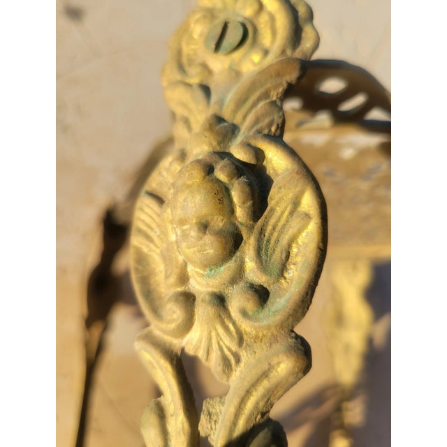 Antique Two Tier Metal Stand For Sale - Image 12 of 13