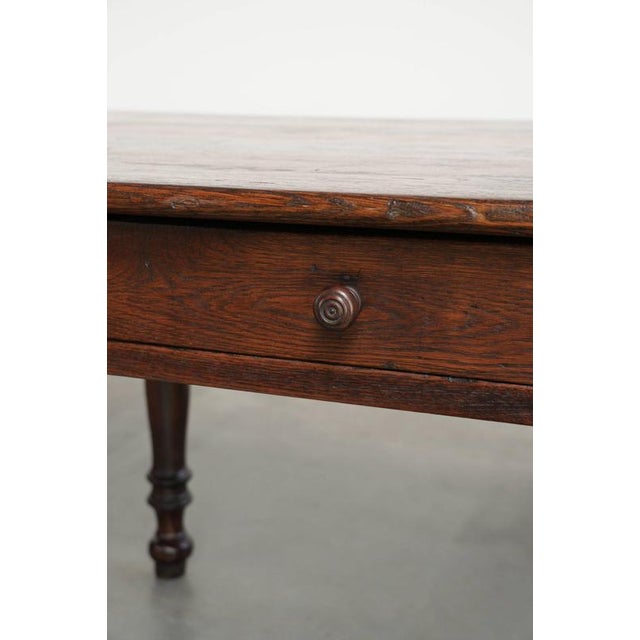 Early 19th Century English Oak Farmhouse Dining Table For Sale - Image 13 of 14