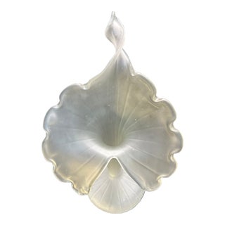 Mid-Centery Modern Italian Stelvia Frost Glass Jack in the Pulpit Vase For Sale