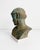 1950s Verdigris Plaster Bust of Apollo on Stone Base For Sale - Image 4 of 12