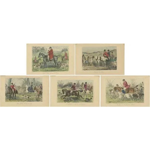 Paper Surtees, Various Hunting Scenes, 1865, Prints, Set of 5 For Sale - Image 7 of 7