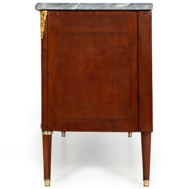 French Louis XVI Period Mahogany Commode, Stamped by J. Canabas Ca. 1775 For Sale - Image 4 of 18