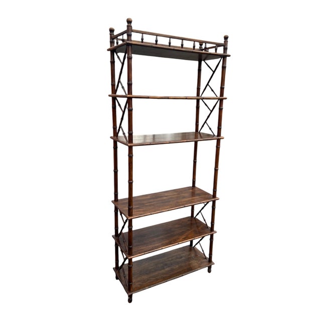Late 20th Century Faux Bamboo Shelf For Sale - Image 15 of 18