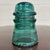 Early 20th Century Antique Hemingray Teal Glass Insulator For Sale - Image 5 of 6