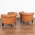 Pair, Vintage Brown Leather Barrel Back Arm Chairs, Denmark Circa 1940 For Sale - Image 11 of 13