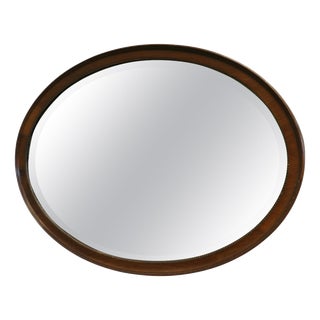 Large Victorian Mahogany Oval Mirror For Sale
