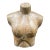 Late 20th Century Carved Wood Solid Female Torso Sculpture #K58 For Sale