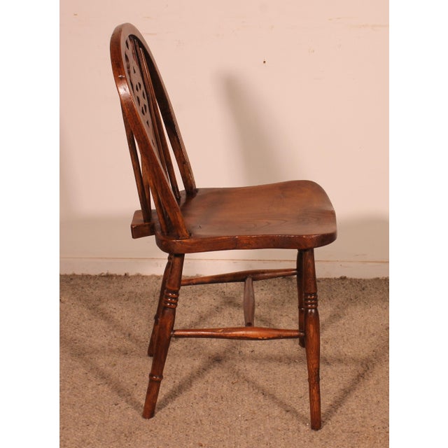 Tan Windsor Wheelback Chairs, 19th Century, Set of 6 For Sale - Image 8 of 13