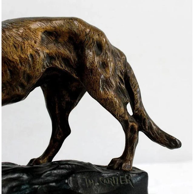 Metal T.F. Cartier, German Shepherd Dog, Early 20th-Century, Bronze For Sale - Image 7 of 18