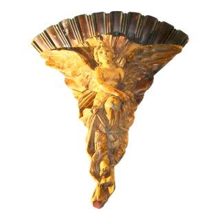 Antique Carved Italian Corner Shelf Bracket For Sale