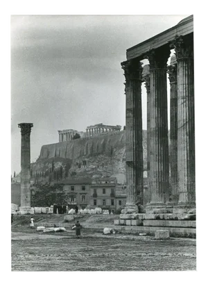 Athens Acropolis Temple of Zeus, 1955