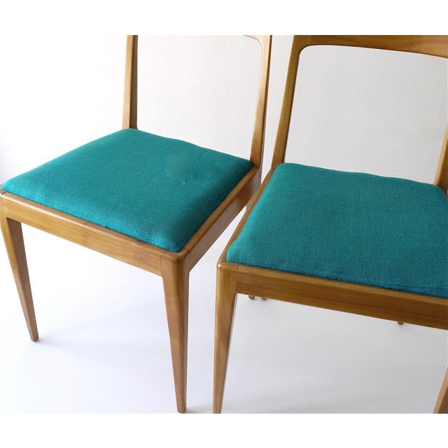 Mid-Century Walnut Dining Chairs attributed to Carl Auböck, Vienna, Austria, 1950s, Set of 4 For Sale - Image 16 of 18