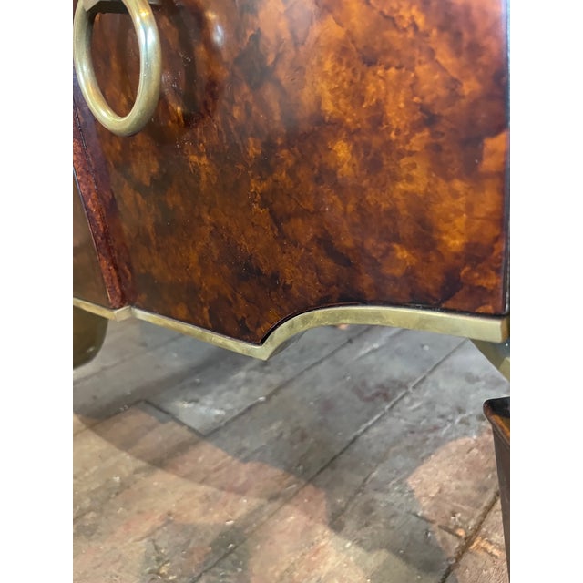 Late 20th Century Art Deco Style Lacquered Chest of Drawers For Sale - Image 9 of 12