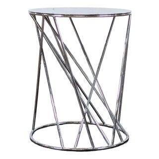West Elm Metal Accent Table For Sale