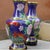 Blue Pair of Large Vintage Cloisonné Enamel Vases – Sapphire Blue Ground, Phoenix & Peony Motif For Sale - Image 8 of 12