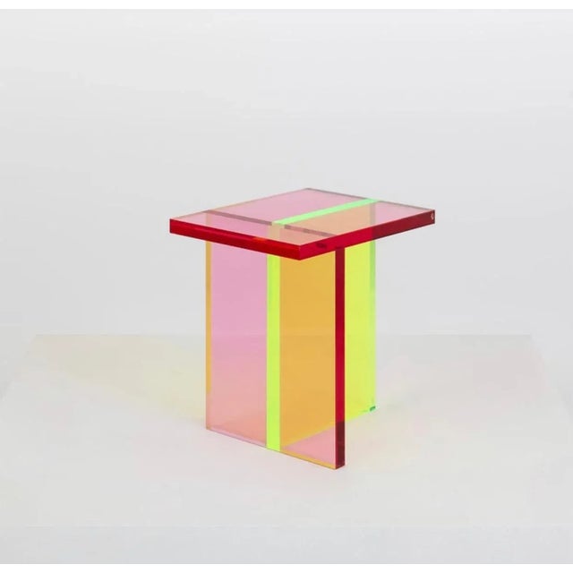 Not Yet Made - Made To Order Contemporary Acrylic Neon Stool For Sale - Image 5 of 5