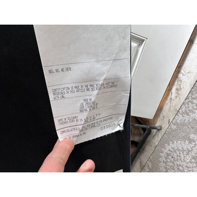 Blue Lee Industries Blue Tufted Bench For Sale - Image 8 of 9