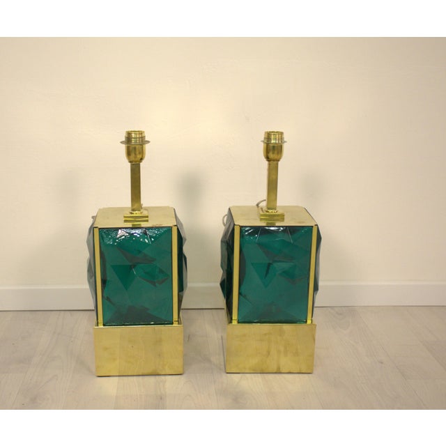 Early 21st Century Murano Glass Table Lamps by Murano for Murano, Set of 2 For Sale - Image 5 of 5