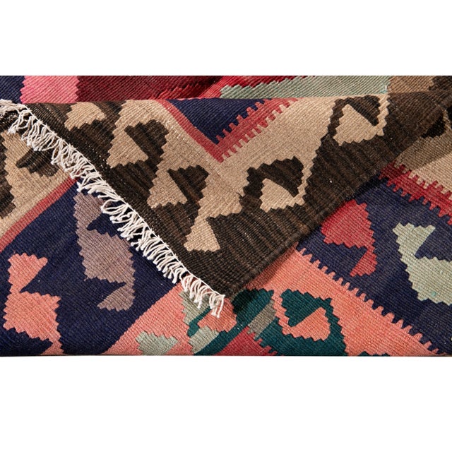 Traditional Mid-20th Century Vintage Persian Kilim, 4'7" X 10'5" For Sale - Image 3 of 12