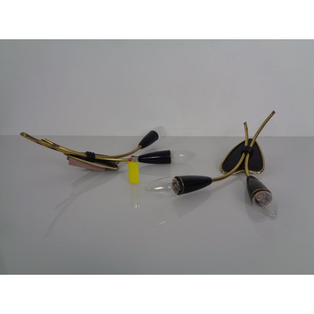 Black Mid-Century Modern German Wall Lamps, 1950s, Set of 2 For Sale - Image 8 of 18