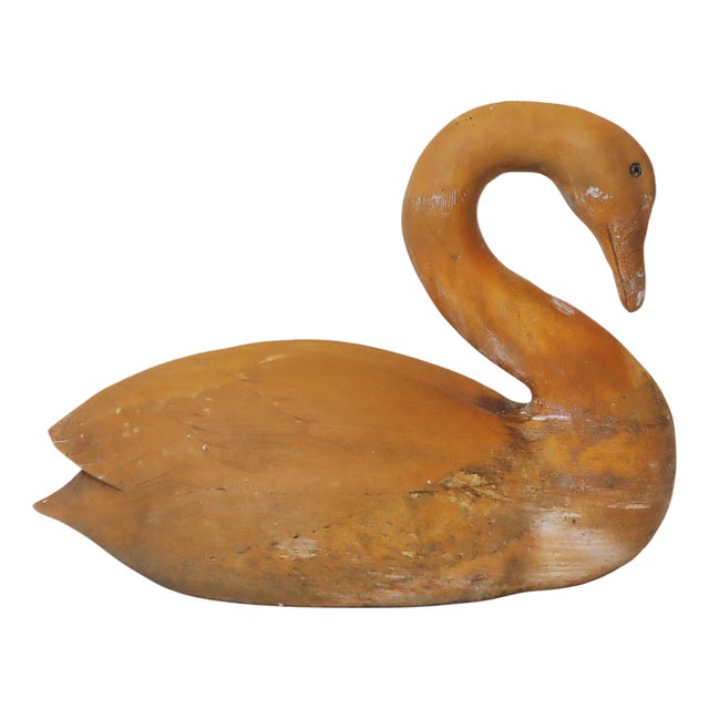 Life-Size Wooden Swan, 1970s For Sale