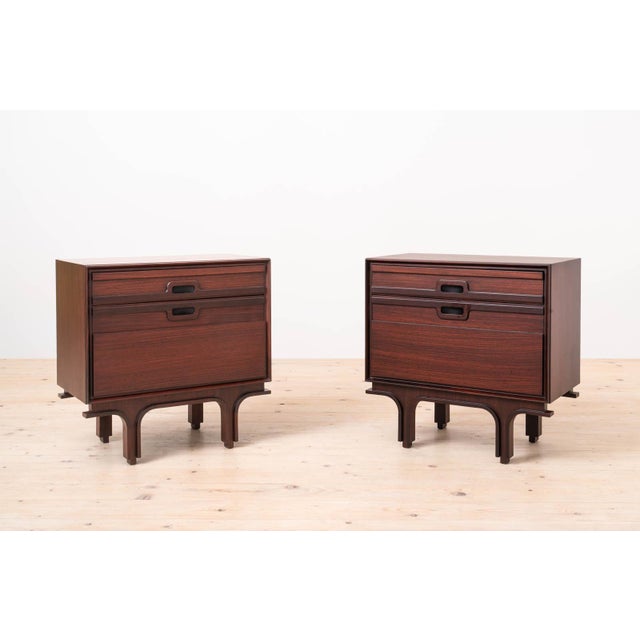 Mid-Century Modern Italian Bedside Cabinets attributed to Bernini, Italy, 1965, Set of 2 For Sale - Image 3 of 13