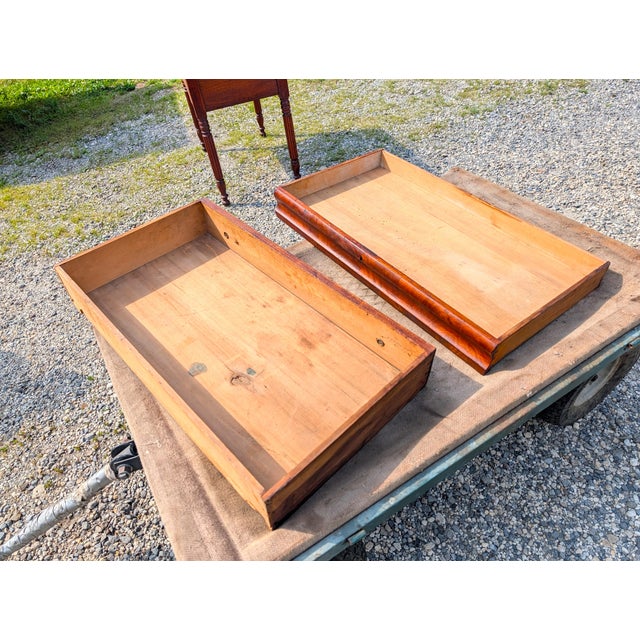 Antique Cherry Dressing Table With 2 Drawers 1860s For Sale - Image 12 of 18