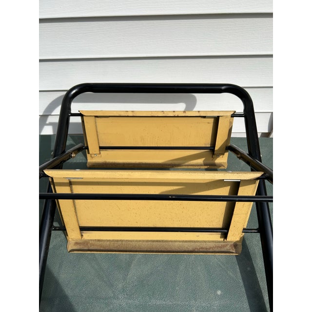 Mid Century Modern Folding Metal Step Stool For Sale - Image 6 of 8