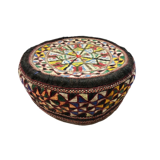 Tribal Mid-1900's Central Asian Hand Made Afghan-Turkmen Cap For Sale In New York - Image 6 of 7