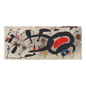 1967 Joan Miró Lithograph With Pochoir Coloring "Étude Pour Une Gravure" (Study for an Engraving)