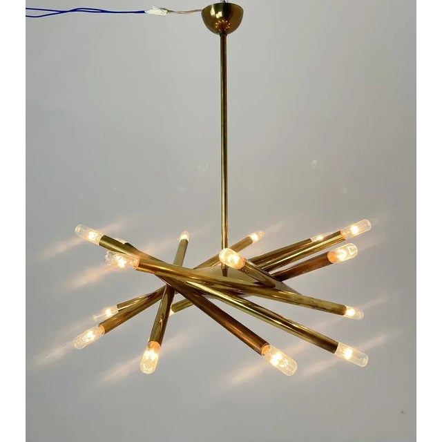 Sputnik Brass Pendant from Stilnovo, 1960s For Sale - Image 14 of 18