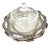 Silver Cheese Dish with Reliefs and Monogram Cards For Sale