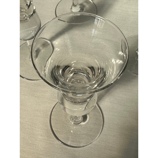 1950s MidCentury Holmegaard Danish Tulip Shaped Blown Glass Aperitifs