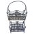 Metal Vintage Wrought Iron Two Tier Standing Basket For Sale - Image 7 of 8
