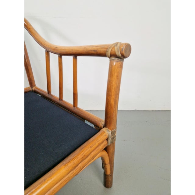 Brown Organic Modern Bamboo and Rattan Loveseat from McGuire, 1970s For Sale - Image 8 of 18