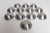 1960s Set of Twelve Small Danish Modern Enamel and Brushed Aluminum Snack Bowls For Sale - Image 5 of 18