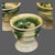 Contemporary Vintage Stoneware Rustic Set of Four Pedestal Cups "Retos Irish Country Pottery" - Set of 4 For Sale - Image 3 of 9