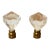 1960s Lucite Pair of Diamond Cut Lamp Finials For Sale