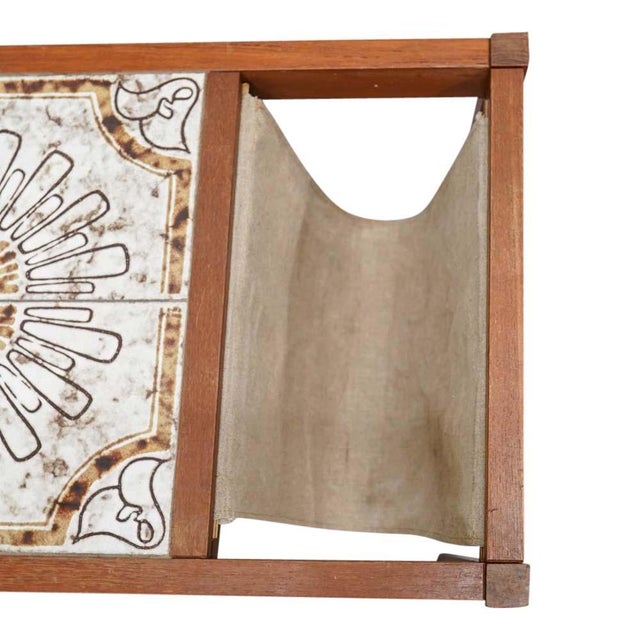 Mid 20th Century Danish Teak and Tile Magazine Table For Sale In Miami - Image 6 of 9