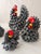 Black Set of 7 South American Clay Folk Art Chickens – Hand-Painted For Sale - Image 8 of 12
