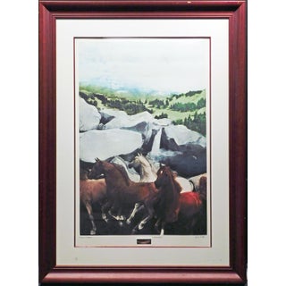 G H Rothe Manitou Deluxe Remarque Horse Hand Signed Original Mezzotint Art 43/50 For Sale
