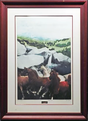 G H Rothe Manitou Deluxe Remarque Horse Hand Signed Original Mezzotint Art 43/50