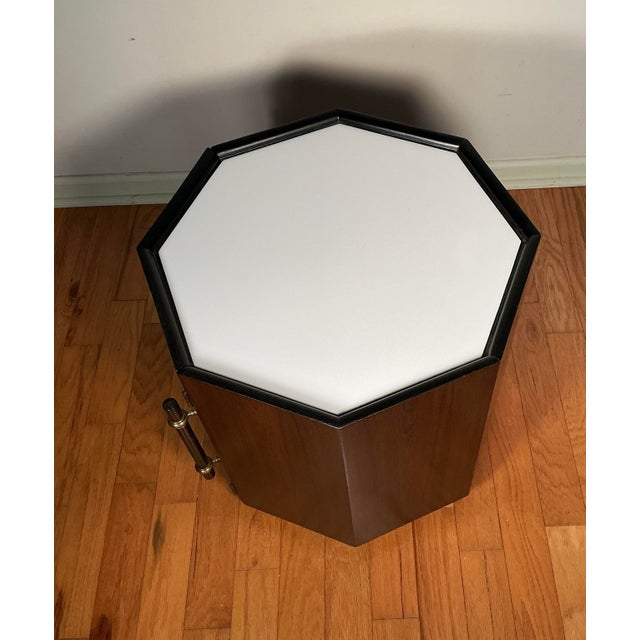 Vintage Mid-Century Modern Octagonal Cabinet End Table, Circa 1970s For Sale - Image 9 of 12