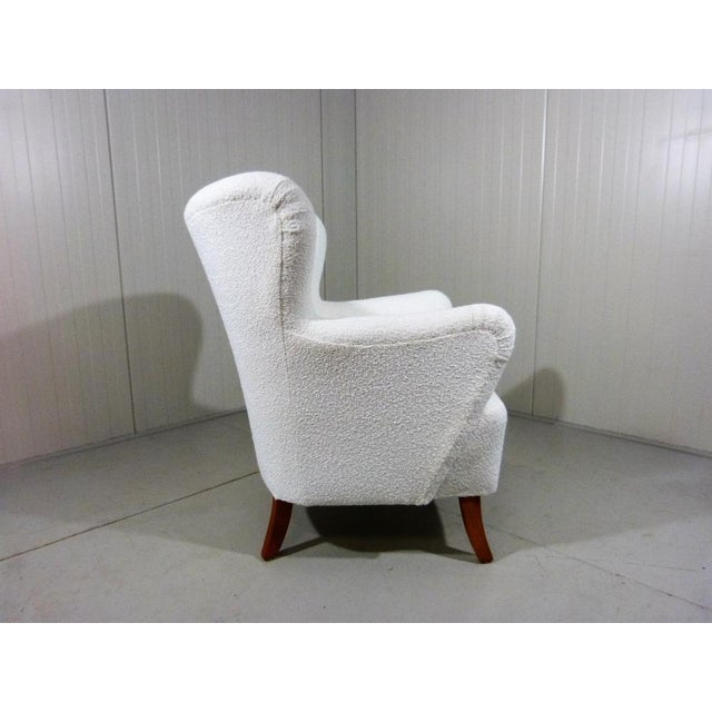Boucle Lounge Chair, Sweden, 1950s For Sale - Image 4 of 16