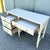 Mid 20th Century Vintage Coastal Faux Bamboo Cream and Pink Desk by Thomasville For Sale - Image 5 of 8