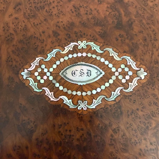 French 19th Century Napoleon III Jewelry Box With CSD Monogram For Sale - Image 3 of 12