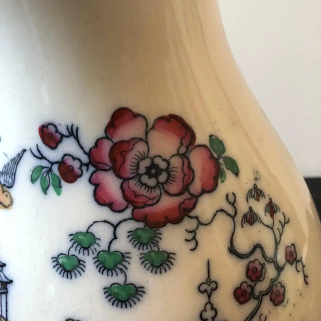 1870 Victorian British Chinoiserie Decor Ceramic Jug For Sale - Image 6 of 8